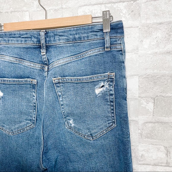 Free People High Waist Slim Straight Jeans Indigo - Picture 9 of 12